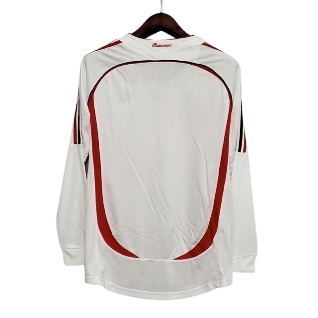 Camisa Retrô Milan II Away 2006/07 Manga Longa Masculino Branco - Manto Club
