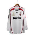 Camisa Retrô Milan II Away 2006/07 Manga Longa Masculino Branco - Manto Club