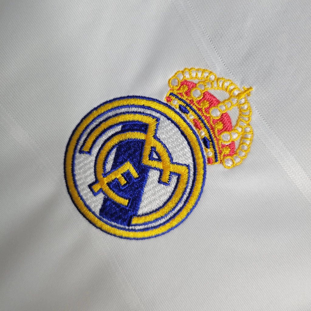 Camisa Retrô Real Madrid Manga Longa I Adidas Home 2013/14 Masculino Branco - Manto Club