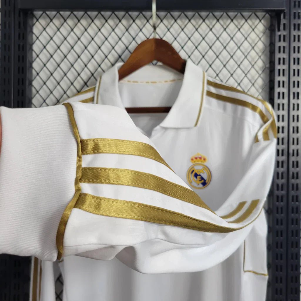 Camisa Retrô Real Madrid Manga Longa I Home Adidas 2011/12 Masculino Branco - Manto Club