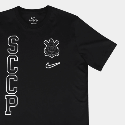 Camiseta Corinthians Nike Masculina - Preto - Manto Club