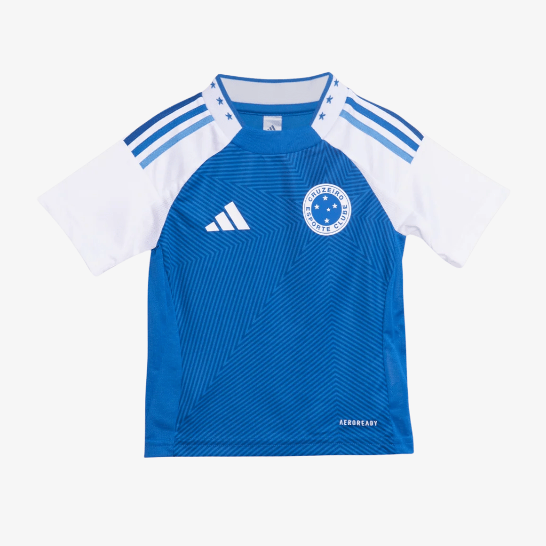 Conjunto Infantil adidas Cruzeiro 2025/26 I - Manto Club