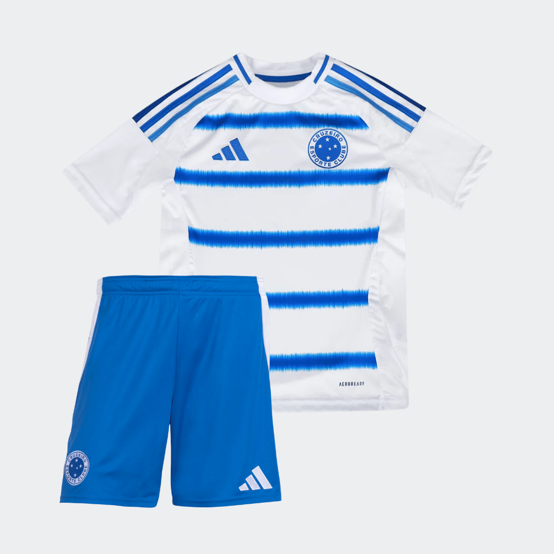 Conjunto Infantil adidas Cruzeiro 2025/26 II - Manto Club