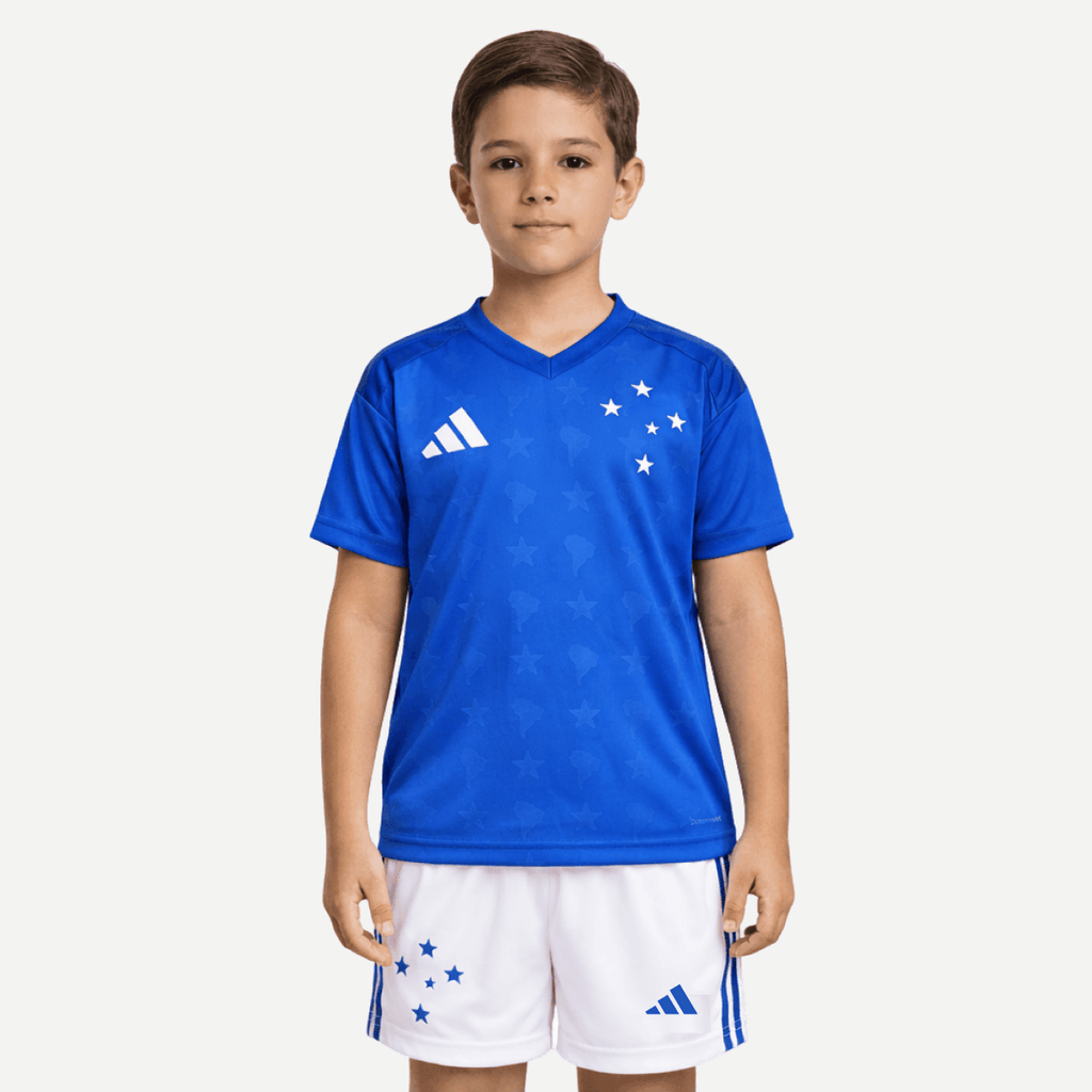 Conjunto Infantil adidas Cruzeiro 2026/27 I - Manto Club