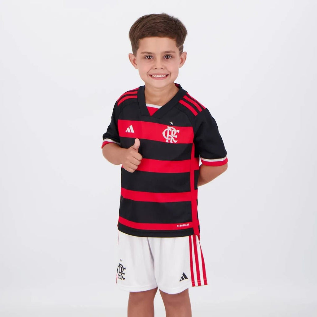 Conjunto Infantil Adidas Flamengo 2024 I - Manto Club