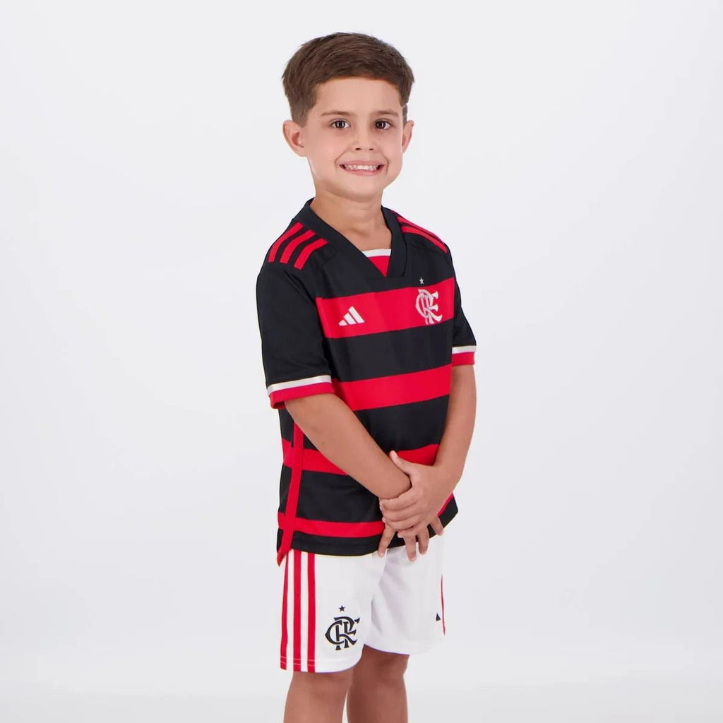 Conjunto Infantil Adidas Flamengo 2024 I - Manto Club