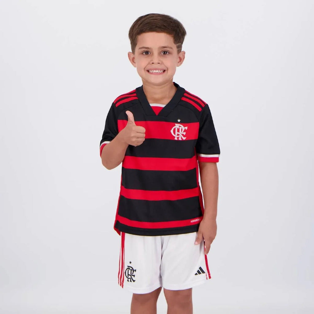 Conjunto Infantil Adidas Flamengo 2024 I - Manto Club