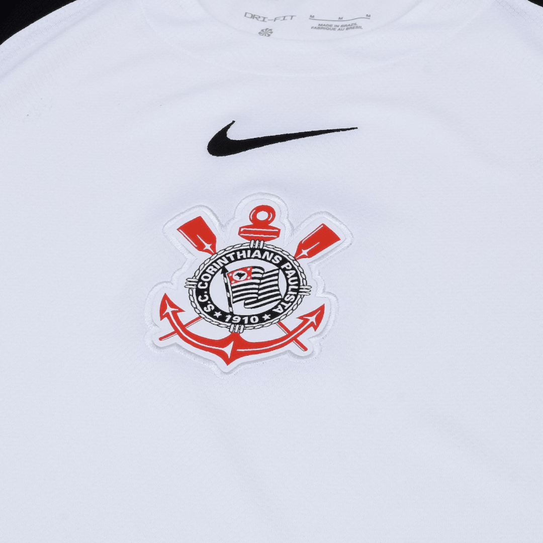 Conjunto Infantil Feminino Nike Corinthians 2025/26 I - Manto Club