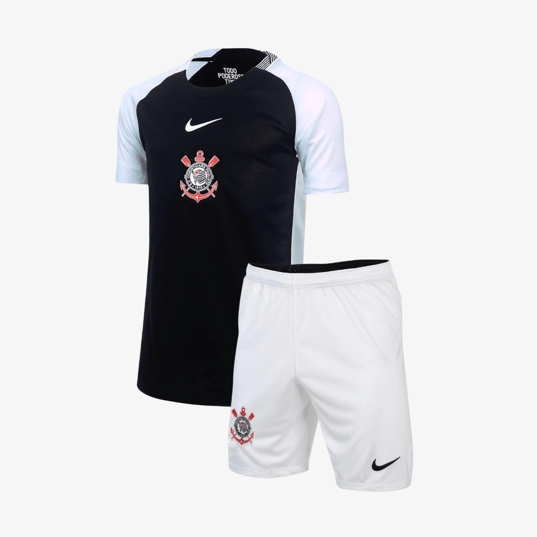 Conjunto Infantil Feminino Nike Corinthians 2025/26 II - Manto Club