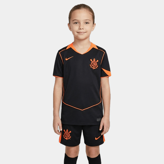 Conjunto Infantil Feminino Nike Corinthians 2025/26 III - Manto Club