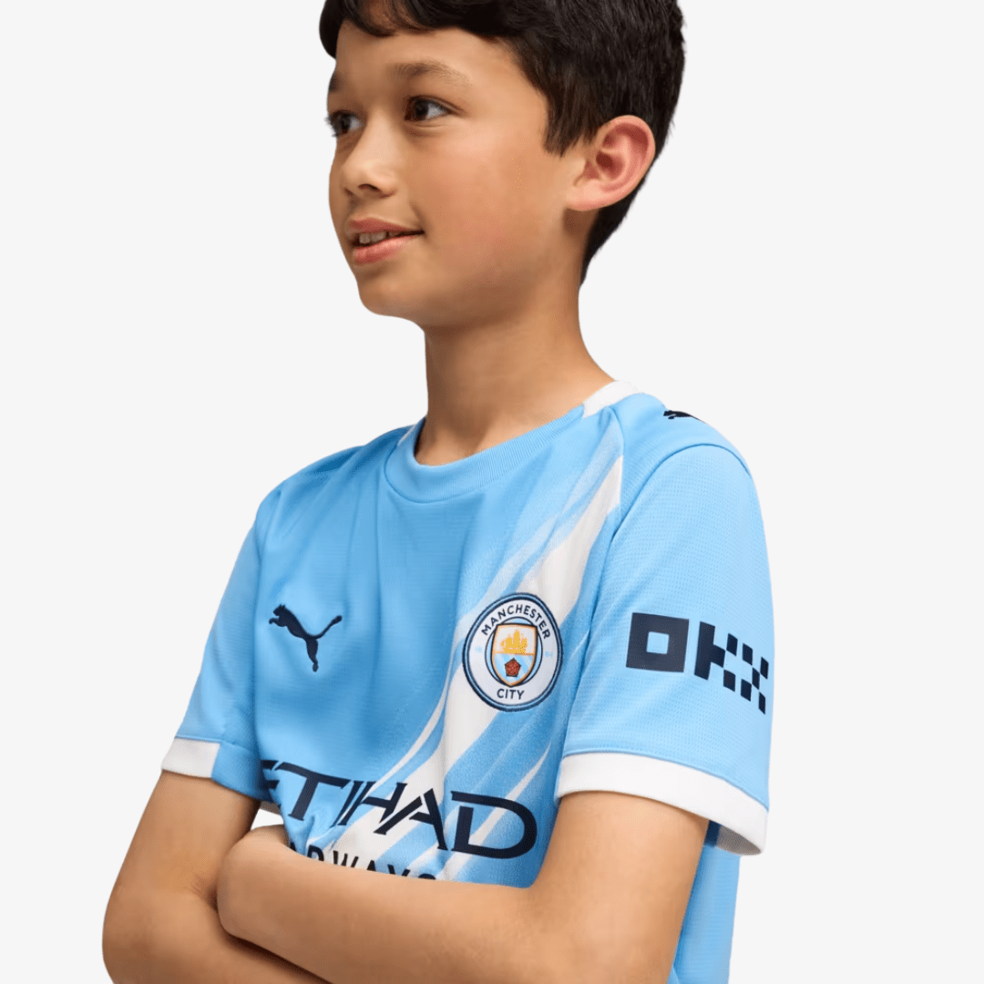 Conjunto Infantil Puma Manchester City 2025/26 I - Manto Club