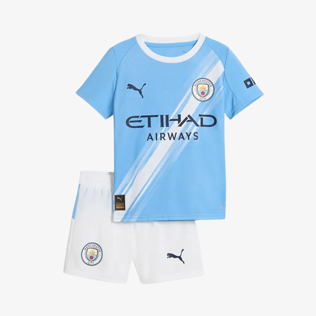 Conjunto Infantil Puma Manchester City 2025/26 I - Manto Club