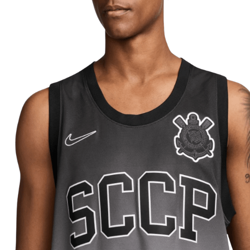 Regata Corinthians 25/26 Nike Masculina - Preto+Branco - Manto Club